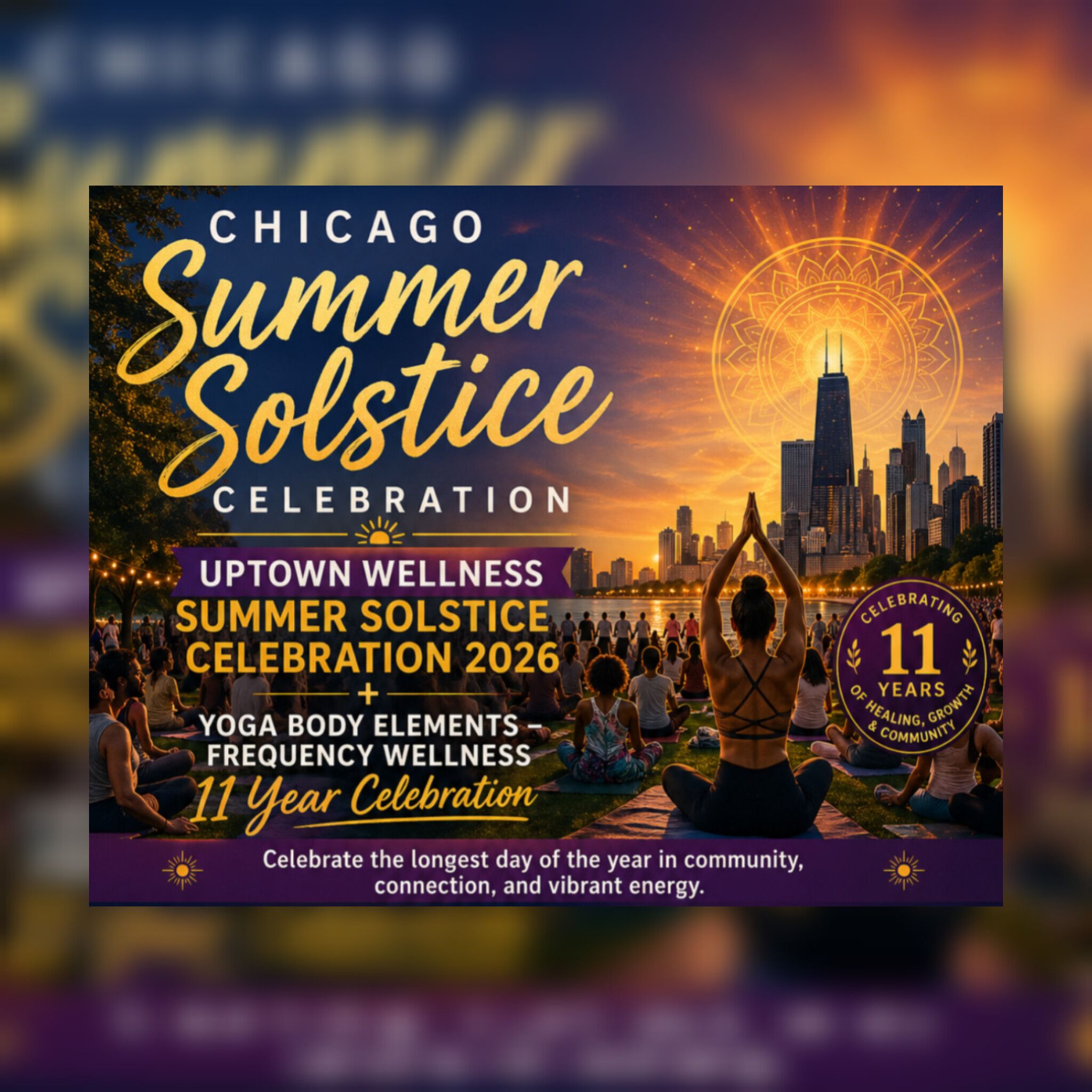 Chicago Summer Solstice 2026 Chicago Summer Solstice Celebration + Frequency Wellness Celebration - Image 1