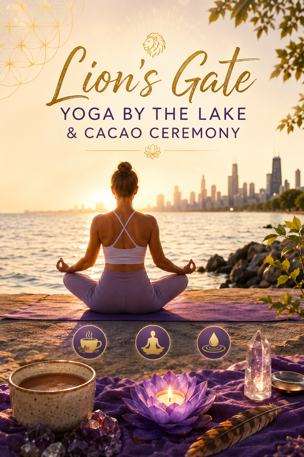 7825838e-3960-4212-8c47-8212a68223af Lion's Gate Chicago - Yoga by the Lake & Cacao Ceremony - Image 1